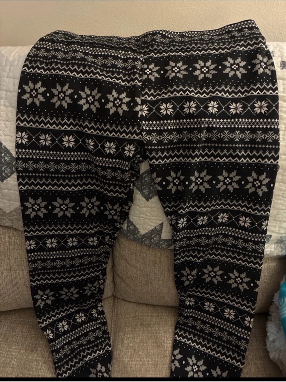 wild fable Black and White Fair Isle Leggings